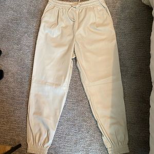 Zara leather high waisted jogger